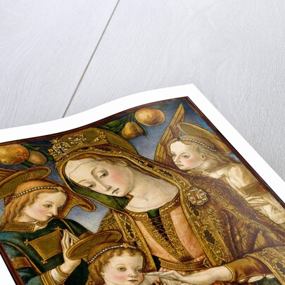 Madonna and Child with Two Angels, ca. 1481-82 by Vittore Crivelli