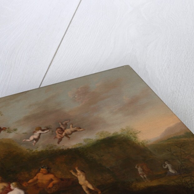 Bacchus and Nymphs in a Landscape, probably 1640s by Abraham van Cuylenborch