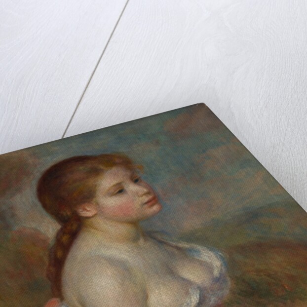 A Young Girl with Daisies, 1889 by Pierre-Auguste Renoir