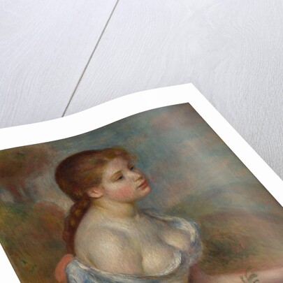 A Young Girl with Daisies, 1889 by Pierre-Auguste Renoir