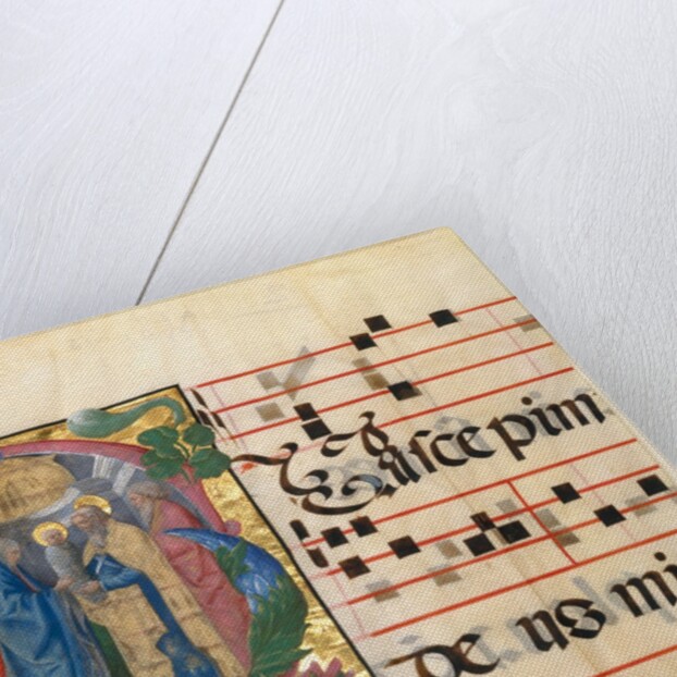 Manuscript Illumination with the Presentation in the Temple in an Initial S, 1450-60 by Cosmè Tura