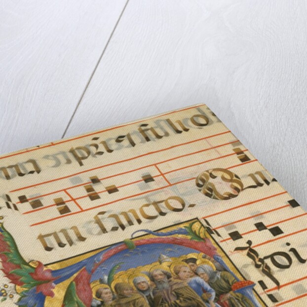 Manuscript Illumination with All Saints in an Initial V, from an Antiphonary, 1450-60 by Cosmè Tura