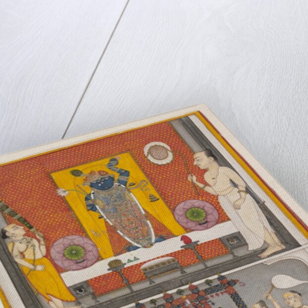 Priests before Shri Nathji, ca. 1820 by Unknown