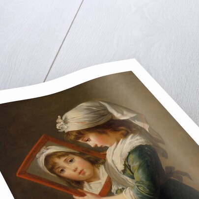 Julie Le Brun Looking in a Mirror, 1787 by Elisabeth Louise Vigee-LeBrun