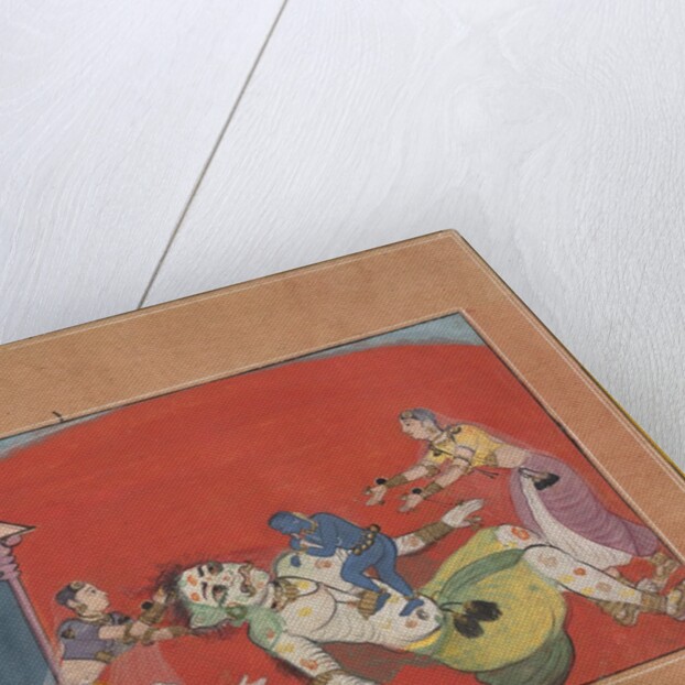 The Death of the Demoness Putana: Folio from a Bhagavata Purana Series, ca. 1610 by Unknown