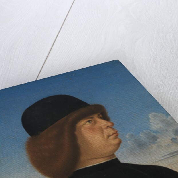 Portrait of Alvise Contarini; A Tethered Roebuck, ca. 1485-95 by Jacometto Veneziano