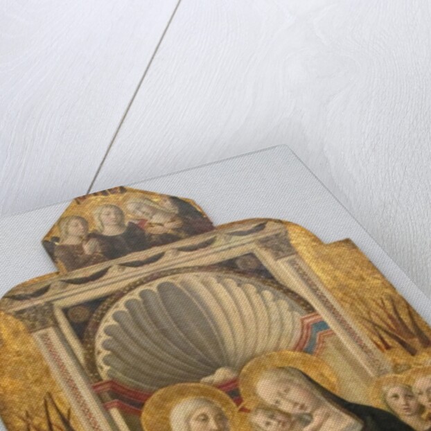 Saint Anne and the Virgin and Child Enthroned with Angels, ca. 1458-61 by Niccolò da Foligno