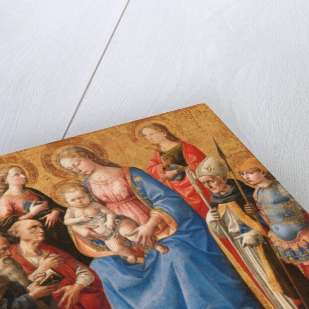 Madonna and Child with Six Saints, late 1440s by Pesello Peselli