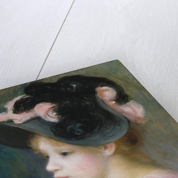 Young Girl in a Pink-and-Black Hat, ca. 1891 by Pierre-Auguste Renoir