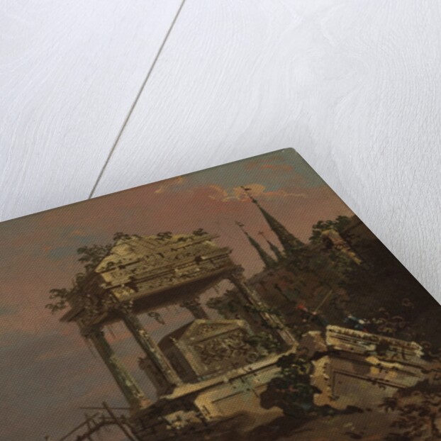 Imaginary View with a Tomb by the Lagoon, early 1740s by Canaletto