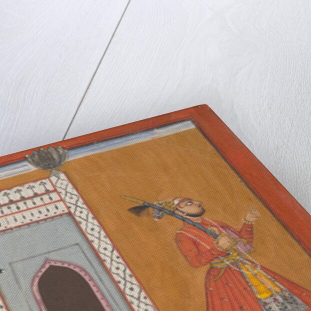 A Courtesan and Her Lover Estranged by a Quarrel: Page from a Rasamanjari series,1694-95 by Devidasa of Nurpur