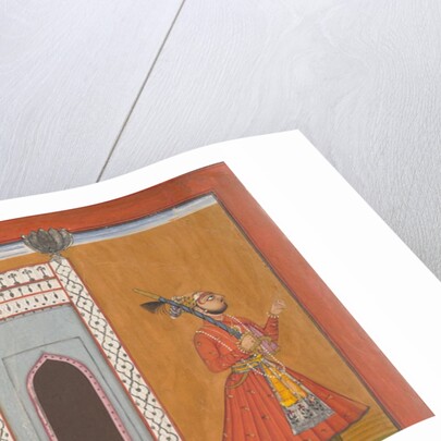 A Courtesan and Her Lover Estranged by a Quarrel: Page from a Rasamanjari series,1694-95 by Devidasa of Nurpur