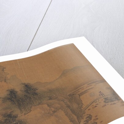 Landscape with Man Crossing Bridge by Fan Hong