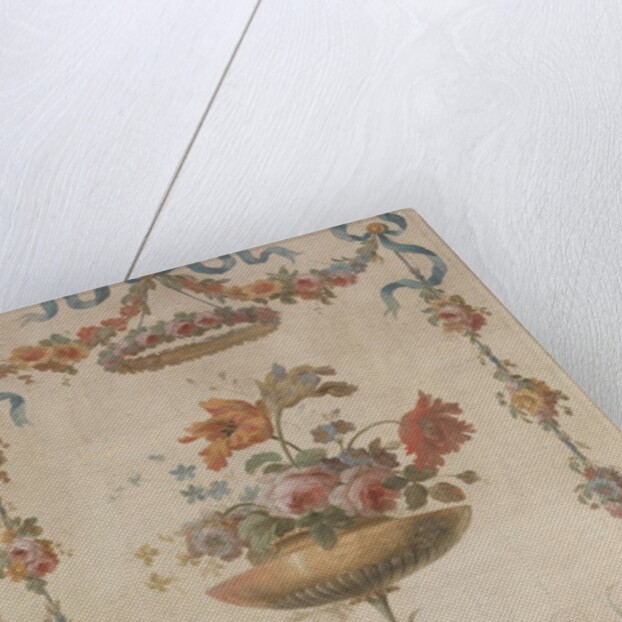 Vase of Flowers Resting on Foliate Scrolls, 1770-90 by French Painter