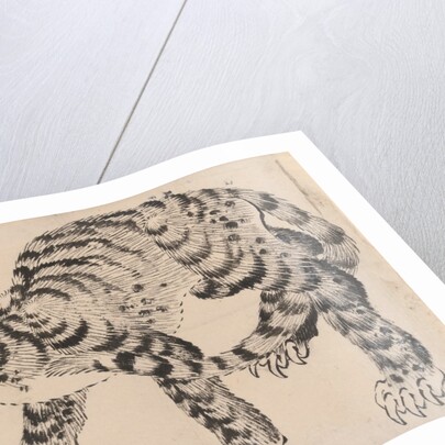 Tiger, 19th century by Hokusai School
