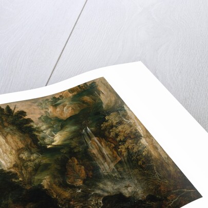 A Mountainous Landscape with a Waterfall, ca. 1600 by Kerstiaen de Keuninck
