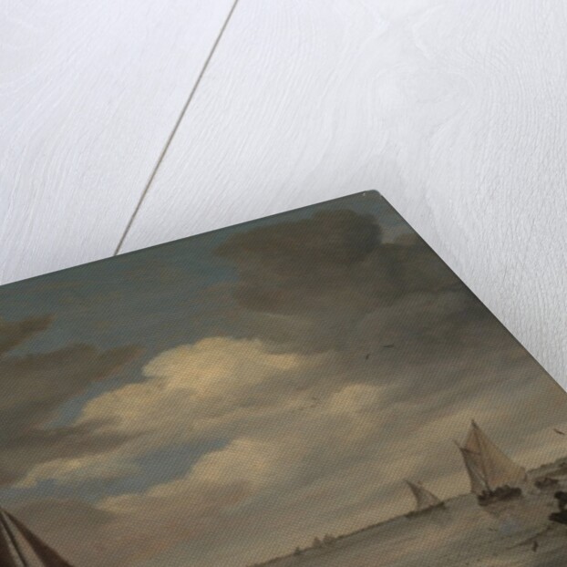 Fishing Boats on a River, early 1660s by Salomon Ruysdael