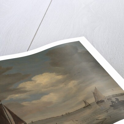 Fishing Boats on a River, early 1660s by Salomon Ruysdael