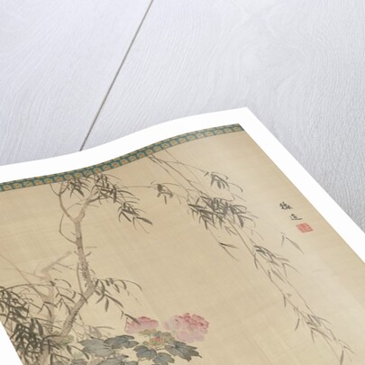 Egrets, Peonies, and Willows, early 19th century by Yamamoto Baiitsu