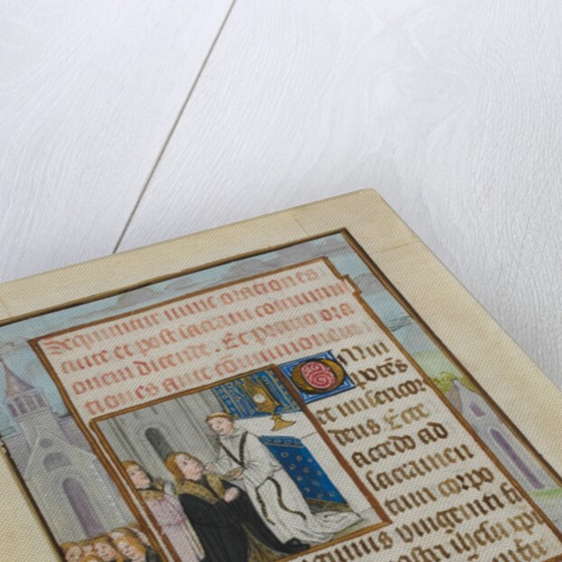 Manuscript Leaf with the Holy Communion, from a Book of Hours, ca. 1500 by Unknown
