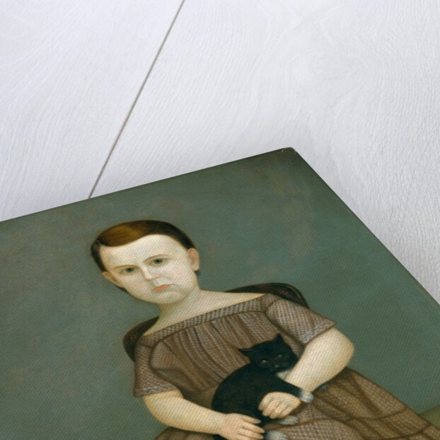 Martha Bartlett with Kitten, ca. 1860 by Unknown