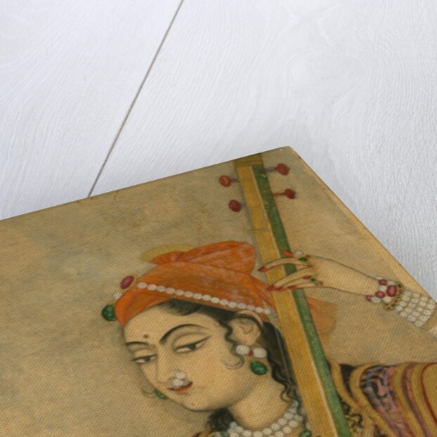 A Lady Playing the Tanpura, ca. 1735 by Unknown