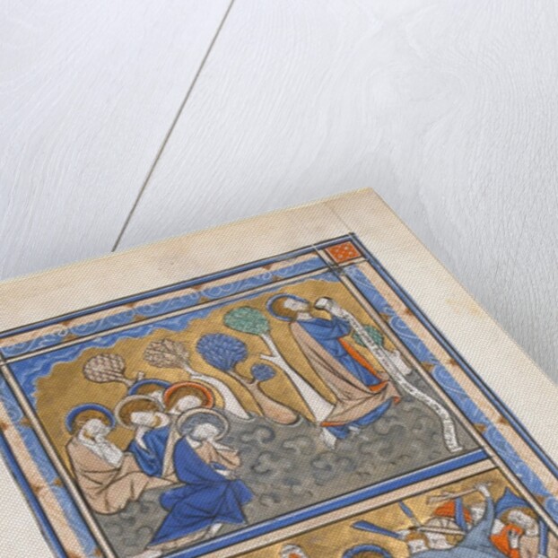 Manuscript Leaf with the Agony in the Garden and Betrayal of Christ, from a Royal Psalter, ca. 1270 by Unknown