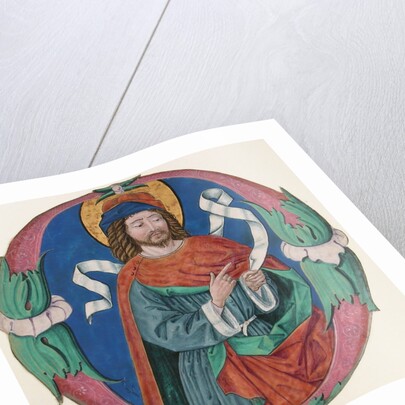 Manuscript Illumination with the Figure of a Saint in an Initial O, ca. 1480 by Unknown