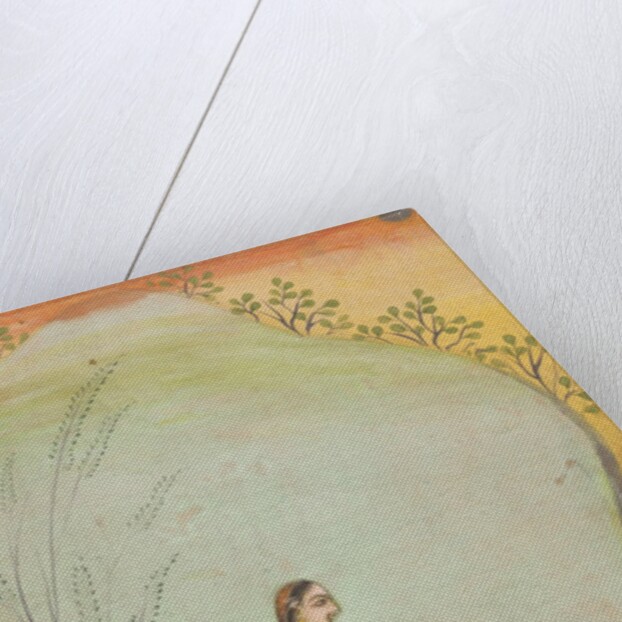 A Lady Applying Henna to Her Foot, ca. 1720-30 by Ustad Mohamed