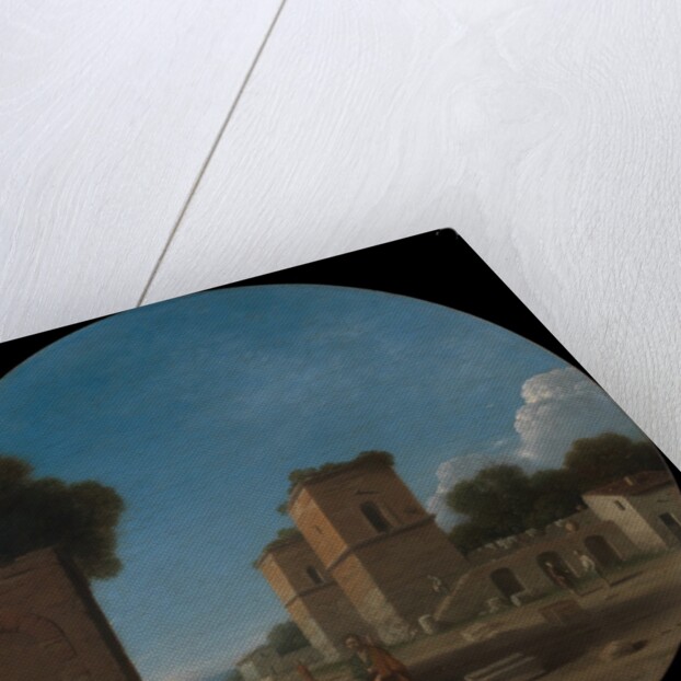 A Roman Landscape with Figures, probably 1630s by Goffredo Wals