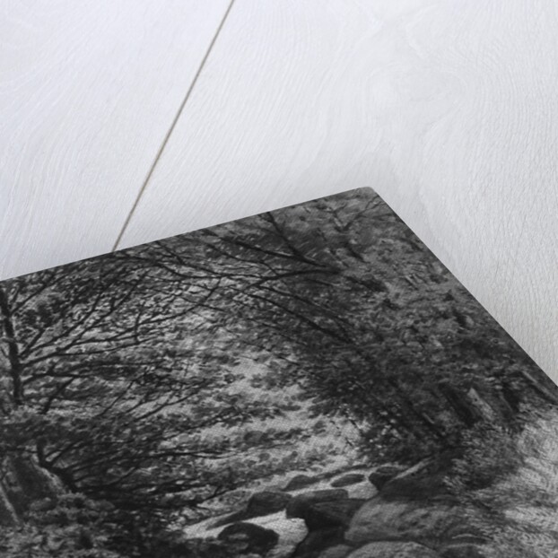 A Forest Cascade at Hiram, Maine, 1859 by Henry Hitchings