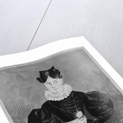 Portrait and Birth Record of Mahala Wechter, 1833 by Jacob Maentel