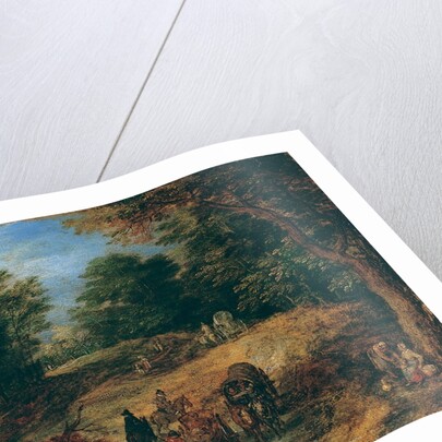 Landscape with Travelers on a Woodland Path, ca. 1607 by Jan Brueghel the Elder