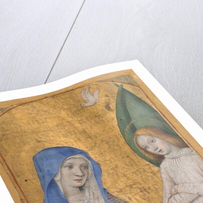 Manuscript Leaf with the Annunciation from a Book of Hours, ca. 1485-90 by Jean Bourdichon