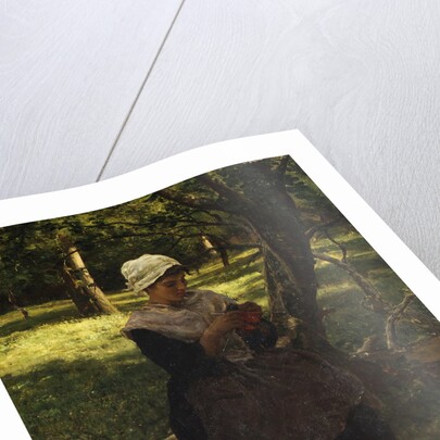 A Peasant Girl Knitting, ca. 1870 by Jules Breton