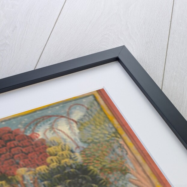 Krishna and Radha in a Bower: Page From a Dispersed Gita Govinda, ca. 1665 by Sahibdin