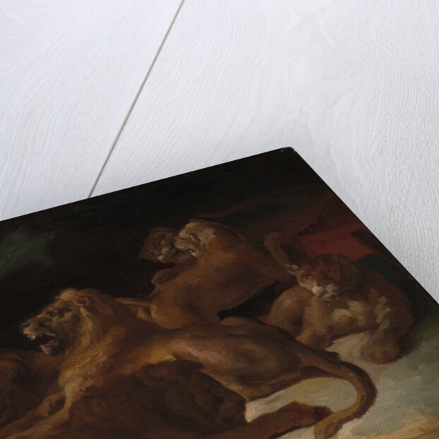 Lions in a Mountainous Landscape, ca. 1818-20 by Theodore Gericault