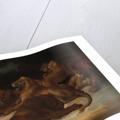 Lions in a Mountainous Landscape, ca. 1818-20 by Theodore Gericault