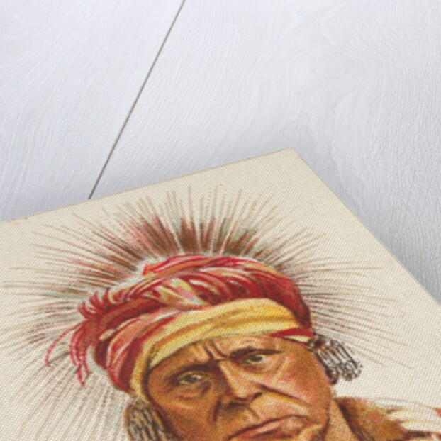 Keokuk, Sac and Fox, from the American Indian Chiefs series for Allen & Ginter Cigare…, 1888 by Allen & Ginter