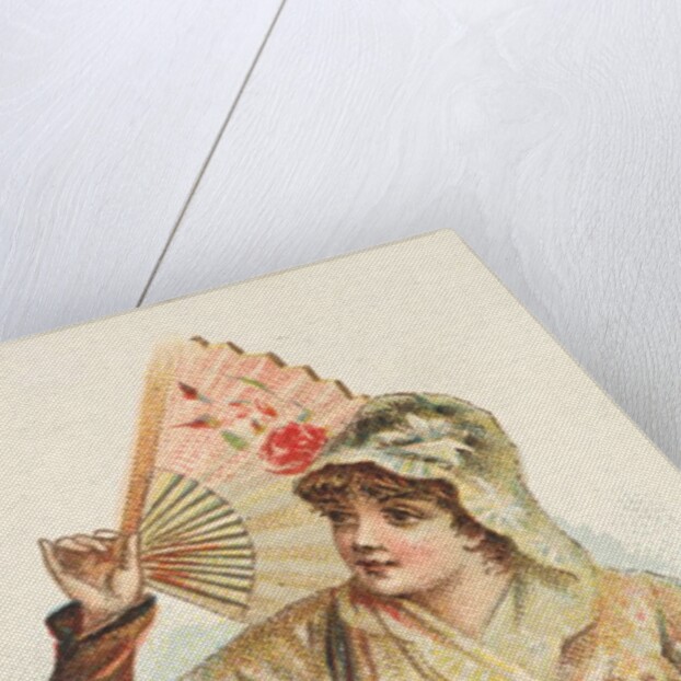 Plate 22, from the Fans of the Period series for Allen & Ginter Cigarettes Brands, 1889 by Allen & Ginter