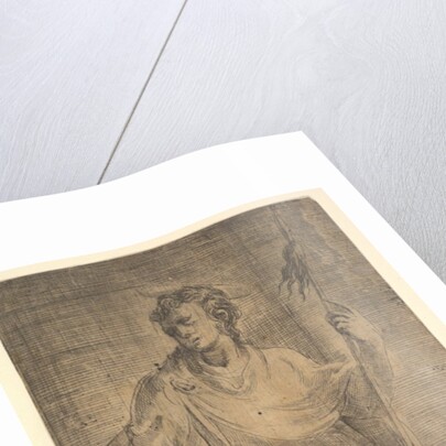 A saint, possibly Matthew, holding a staff and a book, ca. 1540-50 by Andrea Schiavone