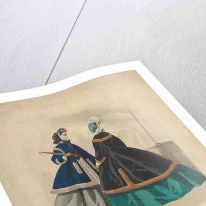 Two Women Wearing Coats, 1863-64 by Unknown