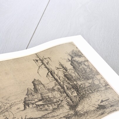 River Landscape with Large Tree at Left, 1546 by Augustin Hirschvogel