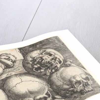 Dead Child with Four Skulls, mid-16th century by Barthel Beham