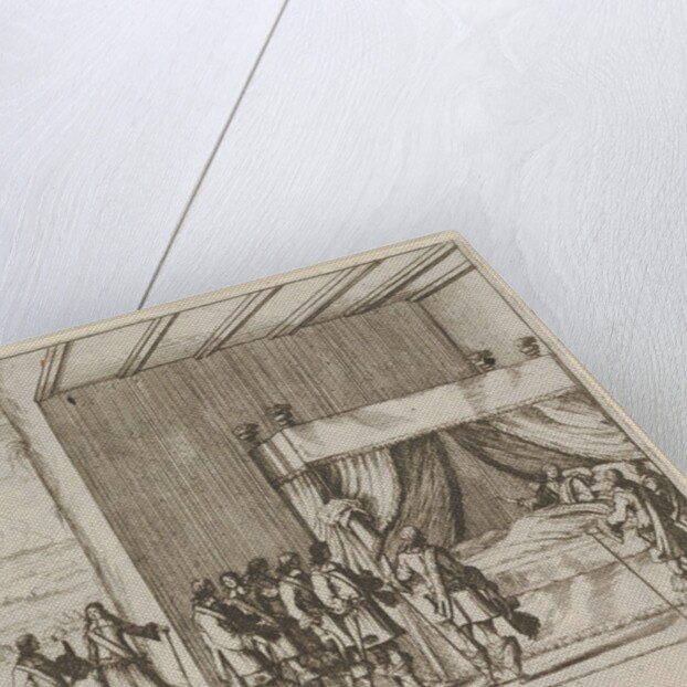 Francesco I d'Este, Wounded in Battle, Continues to Orchestrate the Seige of Pavia, from L…, 1659 by Bartolomeo Fenice