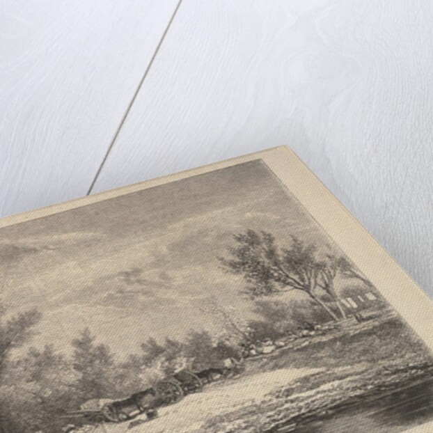 Salon de 1850-51. Landscape along the shores of the river Oullins, 1850-51 by Charles Francois Daubigny