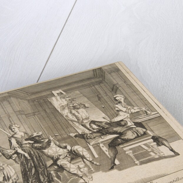 Arlequin Mecontent de Son Peintre by Claude Gillot/Jacques Gabriel Huquier