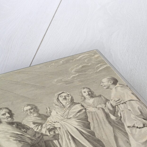 Sts. Anne, Joseph, Joachim, Bernard and John the Evangelist, 1648 by Claude Mellan