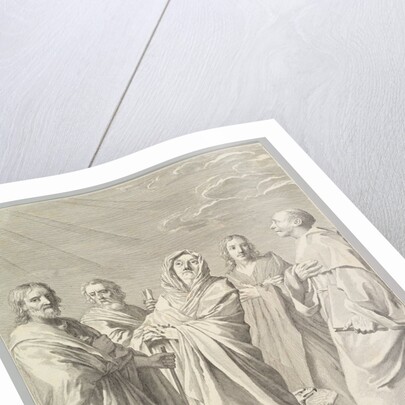 Sts. Anne, Joseph, Joachim, Bernard and John the Evangelist, 1648 by Claude Mellan