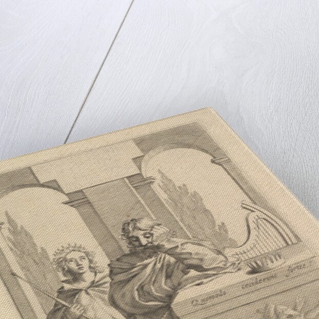 David: Title Page for Talon, L'Histoire sainte, III, 1645 by Claude Mellan